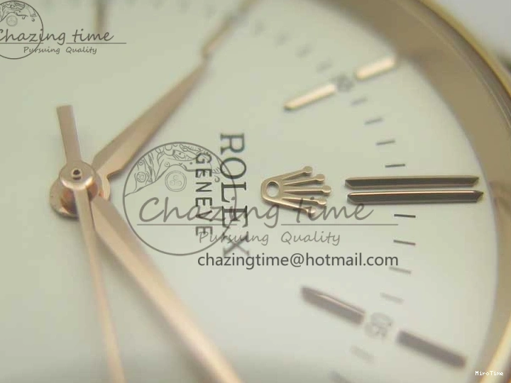 MiroTime 0123 Cellini Time 50509 RG MKF Best Edition White Dial Sticks Marker on Brown Leather Strap A3132 V SoftTouch 3405